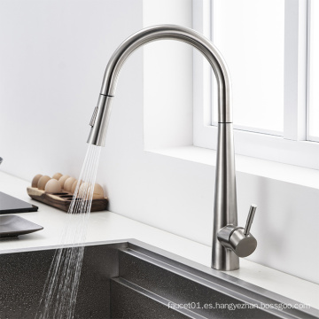 Luxury Home Single Lever 304 /316 Fregadero de cocina de acero inoxidable Conjunción de agua Tapón de cocina Traw Down Kitchen Faucet